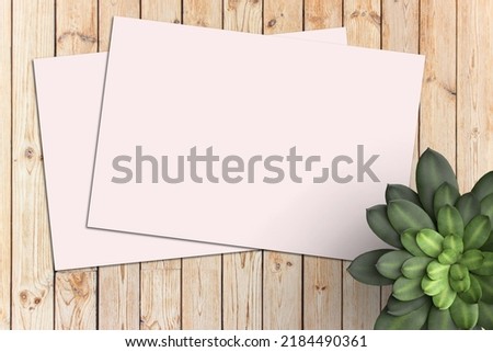 Card Mockup, Blank Card Picture, Empty White Card Picture