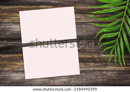 Card Mockup, Blank Card Picture, Empty White Card Picture
