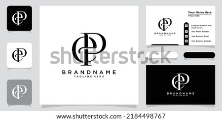 Initials letter EP or PE logo vector Royalty-Free Stock Photo #2184498767