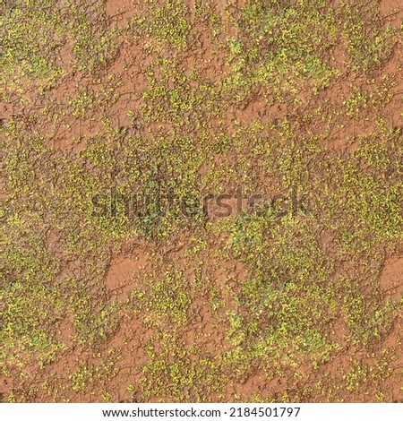 texture with brown mud and green leaves, ultra high quality image