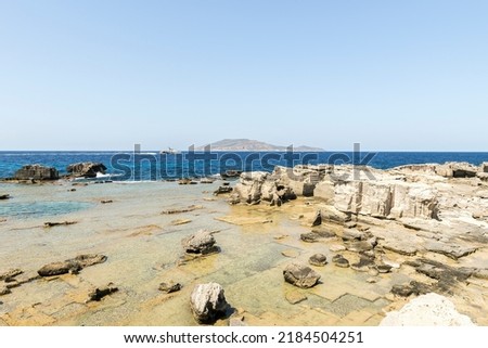 Beautiful Sceneries of The Red Cove (Cala Rossa), in Favignana Island, Province of Trapani, Italy.