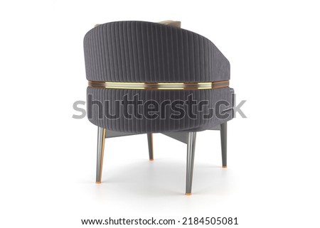  luxury armchair isolated on white background 3d rendering