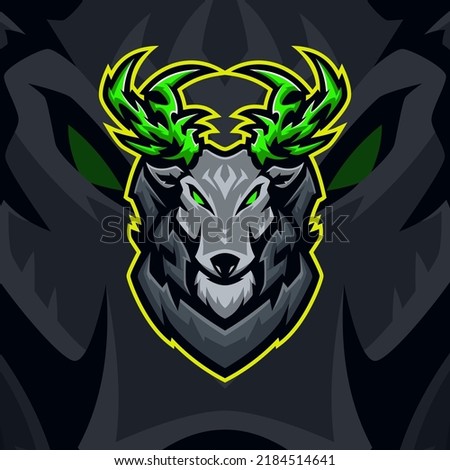 Deer masscot illustration premium vector