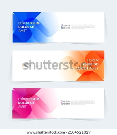 Geometric banner design with Vector presentation template.