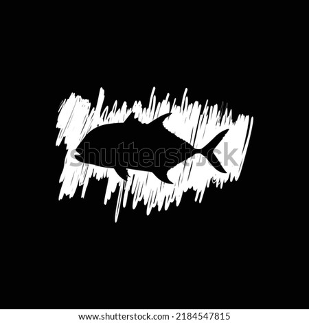vector logo giant trevally fishing abstract