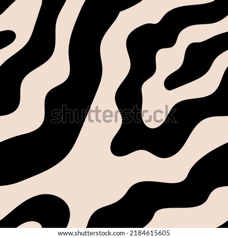 Abstract vector wavy seamless pattern. Trendy retro psychedelic background in 90s, 00s style. Texture in y2k aesthetic Royalty-Free Stock Photo #2184615605