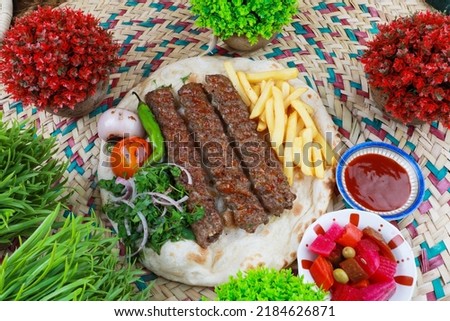Middle Eastern Kofta Kebab Recipe with potato fries