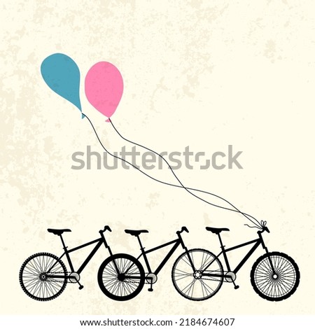 Seamless background pattern. Pattern from rows of bicycles.