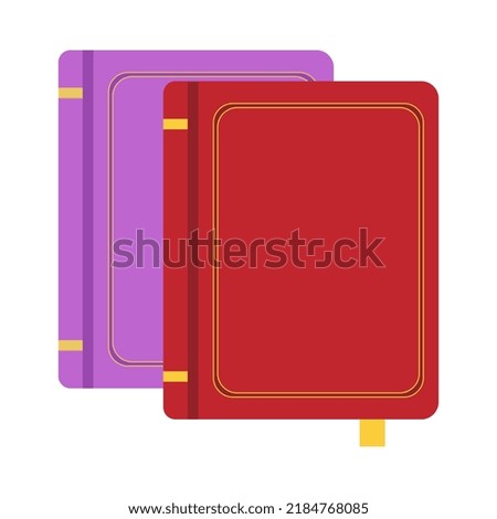 Books for study icons. Vector illustration.