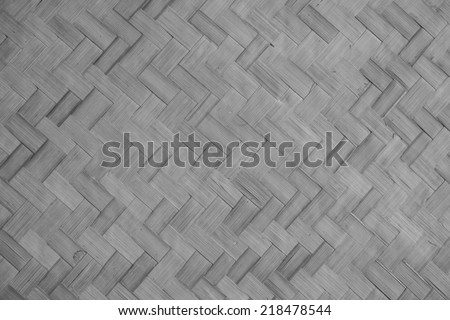 Black and white Pattern and design of Thai style bamboo handcraft