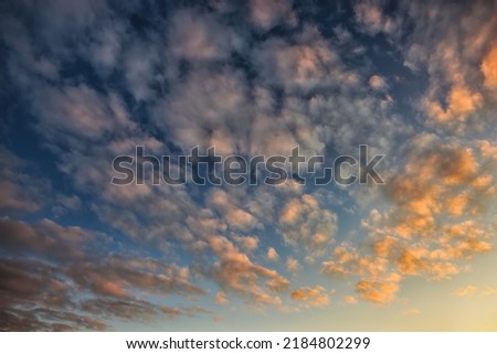 Beautiful morning sky with colorful clouds before sunrise. Dramatic sunset and sunrise
