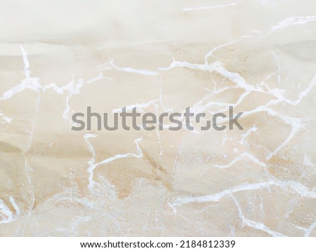 Handmade Japanese flecked washi paper background or overlay. Made from mulberry leaves Royalty-Free Stock Photo #2184812339