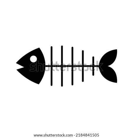 Fish skeleton icon design isolated on white background. vector illustration