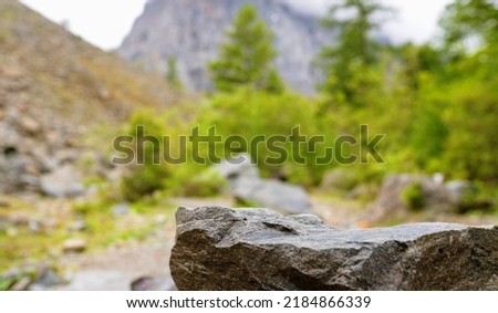 One stone in the mountains  Royalty-Free Stock Photo #2184866339