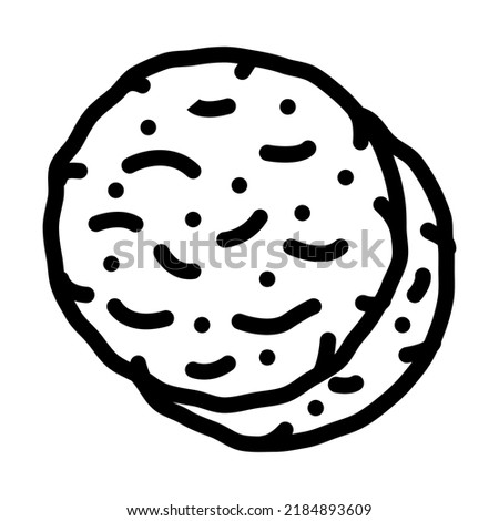 pumpkin cookies line icon vector. pumpkin cookies sign. isolated contour symbol black illustration