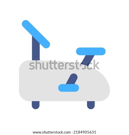 Treadmill Icon with Flat Style
