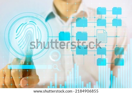 Scan the finger to unlock the work data access system, business people are confident in the security of information.