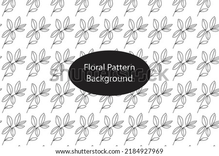 black color hand drawn flower pattern background decoration