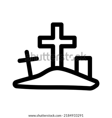 cemetery icon or logo isolated sign symbol vector illustration - high quality black style vector icons
