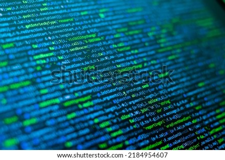 Code background. web programming with compressed Javascript code