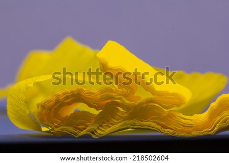 Colorful abstract composition with crepe, lights and shadows 