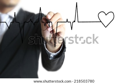 Man Concept hand drawn heart