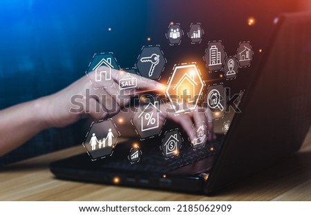 Real estate concept. Businessman using tablet for selling real estate
Choose, buy and sell homes online. realtor agency contractor. new home for the family, home search, property tax