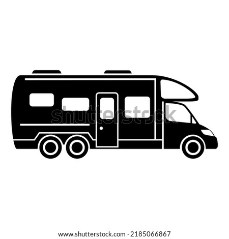 Camper icon vector. Tourist illustration sign. Travel symbol. trip logo.