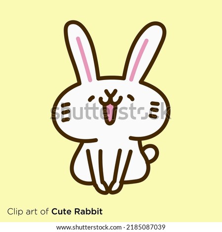 Rabbit character illustration series "Greeting rabbit"
