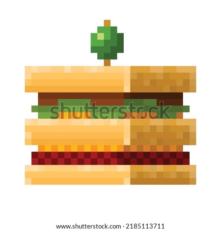 Editable Vector graphic of Sandwich. Good for Icon, sticker, clipart, game assests, children illustration, etc