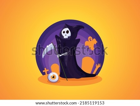 Halloween party spooky vector illustration