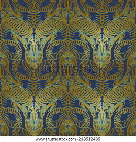 Repaint seamless pattern: bronze Aries