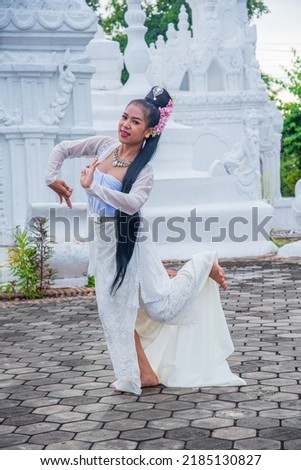 Dressing up in Burmese dance performances Local Burmese culture, Mae Hong Son, Thailand, seletive focus.