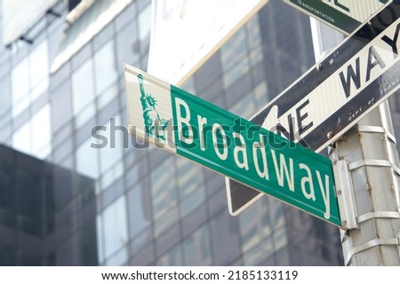 Broadway sign in New York, USA