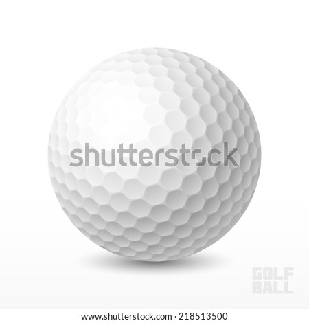 Golf ball. Vector illustration. Royalty-Free Stock Photo #218513500