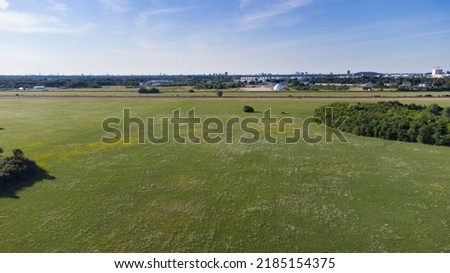Aerial view of summer farmlands in Germany