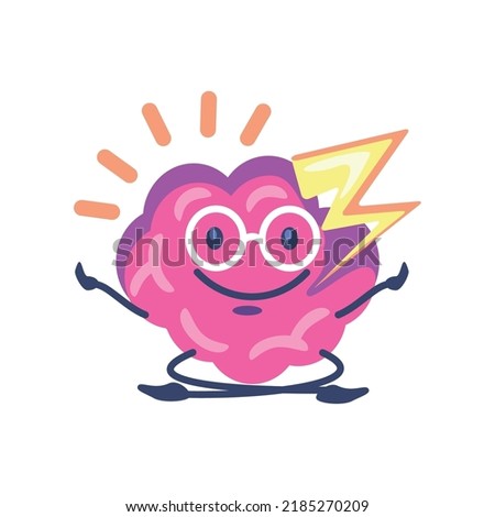 creativity brain cartoon icon isolated