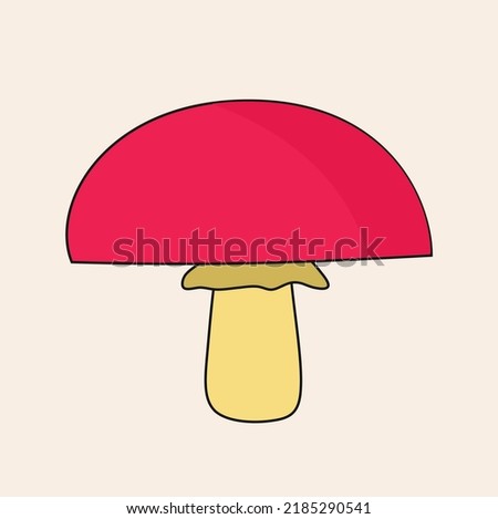Red mushroom with, nature theme for decoration images