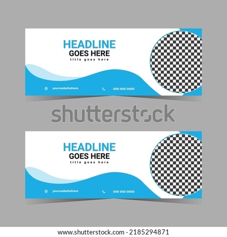Corporate Vector abstract facebook timeline cover design  Horizontal web banner template geometric