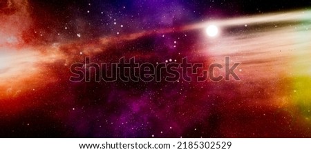 Colorful cosmos with stardust and milky way. Magic color galaxy. Infinite universe and starry night.Elements of this image furnished by NASA Royalty-Free Stock Photo #2185302529