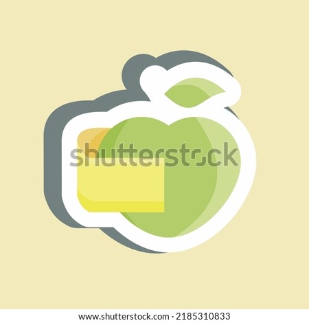 Sticker Eco Food. suitable for education symbol. simple design editable. design template vector. simple illustration