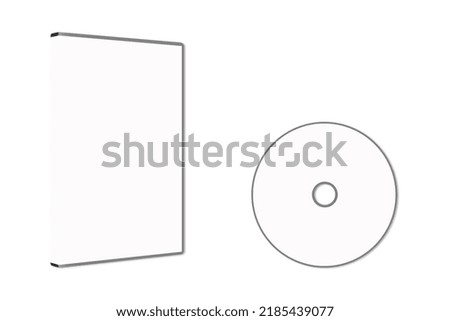 Blank CD , DVD with cover case mock up. Clipping path included for easy selection. cd dvd cover album design template mockup isolated on white background. 3d rendering.