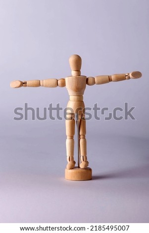 Wooden model of a human figure for drawing