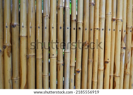 Natural Bamboo wall decoration and background