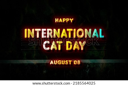 Happy International Cat Day, holidays month of august , Empty space for text, vector design