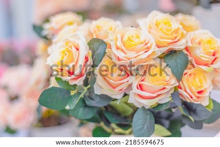 Bouquet of colorful roses as background, closeup.