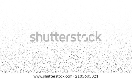Grunge bitmap pixel texture. Square noise particles background. Abstract dotted fading pattern. Speckle gradient effect. Pixelated vector backdrop. Vector dust texture. 