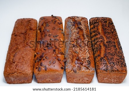 Dietary whole grain bread. Fresh bread is cooled.