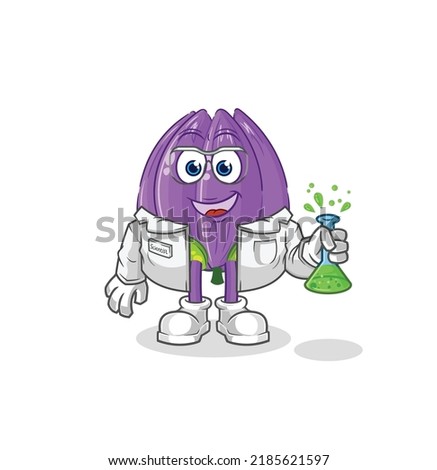 the tulip scientist character. cartoon mascot vector