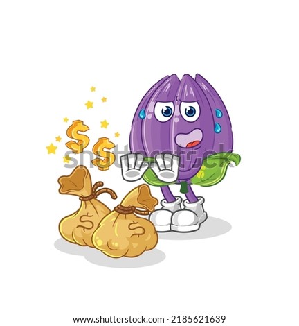 the tulip refuse money illustration. character vector